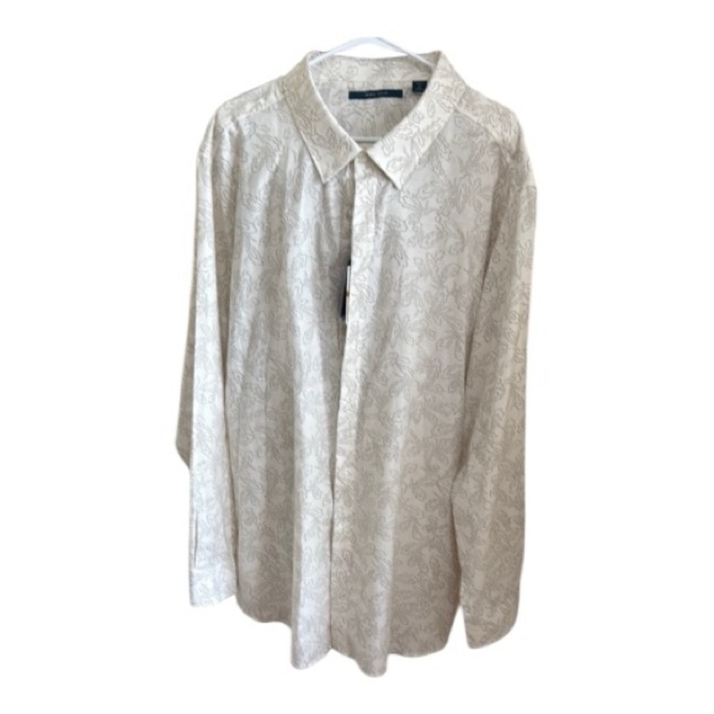 Perry Ellis White dressy Button Down Shirt‎ Sz 4X